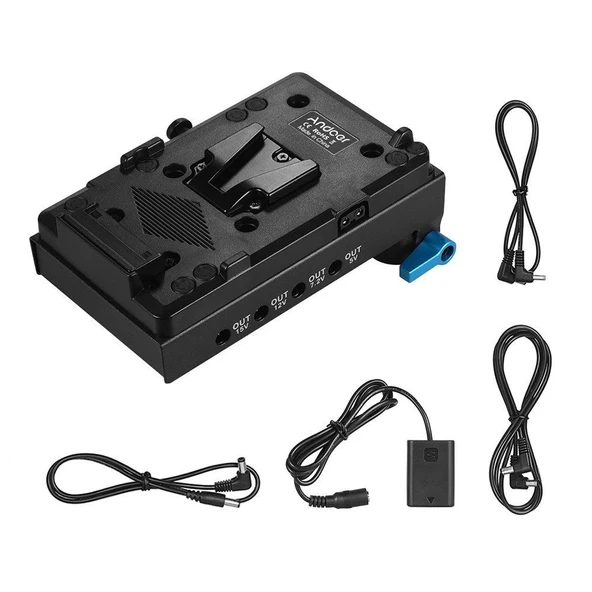 Andoer D6325 V Montaj V-Kilit Pil Plakası Adaptörü - Resim 5