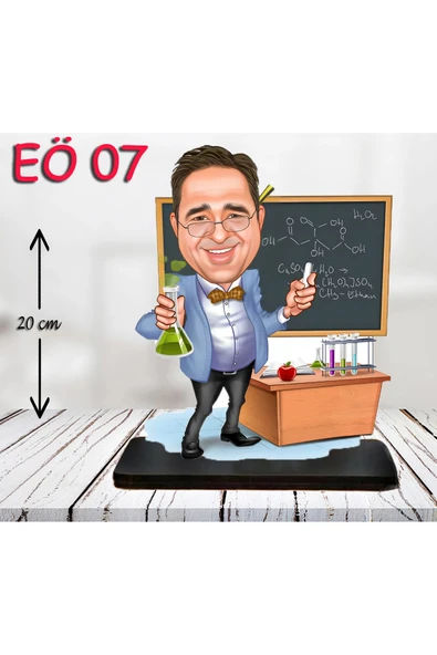 Kişiye Özel Ahşap Biblo - Erkek Öğretmen Karikatür Biblo - Öğretmen Biblo 7 ürün görseli