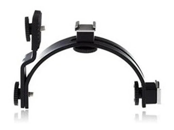 OEM Marka LS39 L Tipi Çift Kızaklı Işık Flaş Mikrofon Tutucu - Resim 4