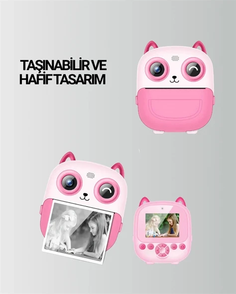 Anında Yazdıran Kamera – Çocuklara Uygun, Hafif ve Renkli - 4