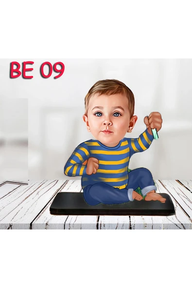 Kişiye Özel Ahşap Biblo - Bebek Karikatür Biblo - Bebek Biblo 9 ürün görseli