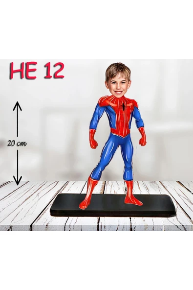 Kişiye Özel Ahşap Biblo - Erkek Çocuk Karikatür Biblo - Kahraman 2 ürün görseli