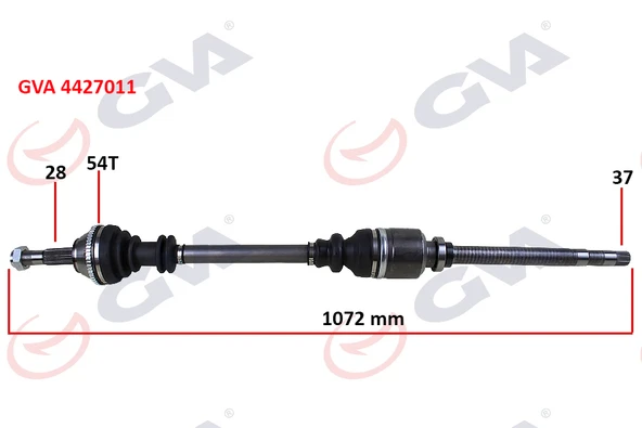 KOMPLE AKS SAĞ DUCATO-BOXER-JUMPER 2.5 D 94-02 14Q ABS Lİ 54DİŞ 1072mm 3273.CJ-3273.Q5-3273.Q8-3273.Q9 ürün görseli