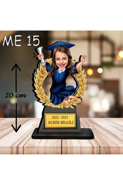 Kişiye Özel Ahşap Biblo - Kız Çocuk Karikatür Biblo - Mezun Biblo 2 ürün görseli