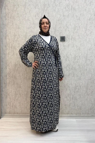 Gd Goldoremi 7 Kadın Viskon Pamuklu Bağlamalı Namaz Elbisesi