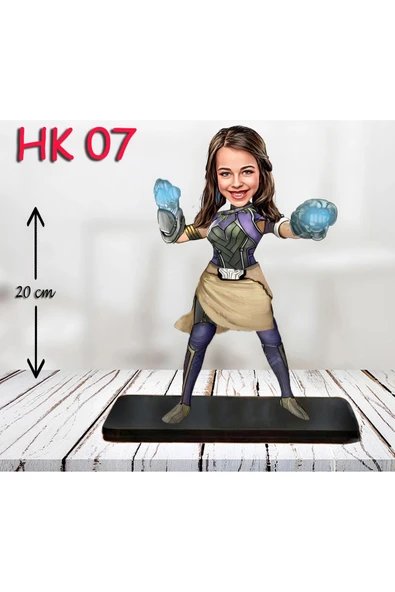 Kişiye Özel Ahşap Biblo - Kız Çocuk Karikatür Biblo - Kahraman 6 ürün görseli