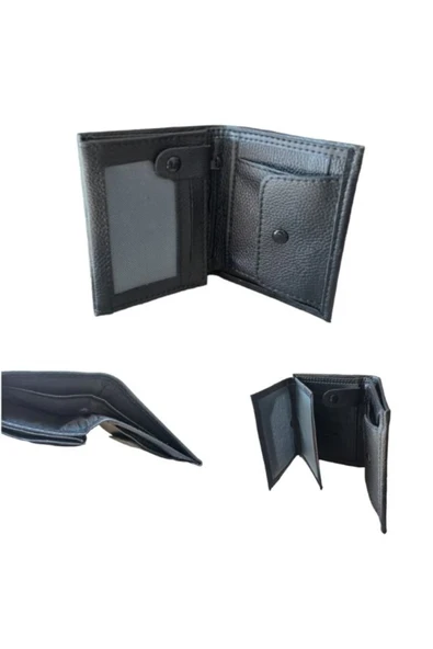 Siyah Cüzdan - Çok Gözlü Cüzdan - Resim 4