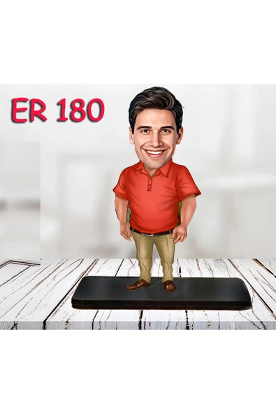 Kişiye Özel Ahşap Biblo - Erkek Karikatür Biblo - Erkek Biblo 45 ürün görseli