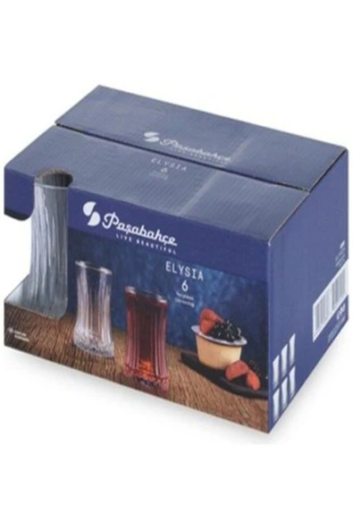 Paşabahçe 42901 Elysia 6 Lı Cam Çay Bardağı 170 Cc Orjin. Kutulu - Resim 2