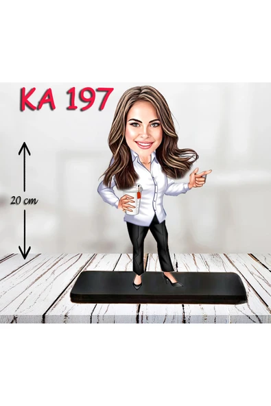 Kişiye Özel Ahşap Biblo - Kadın Karikatür Biblo - Kadın Biblo 44 ürün görseli