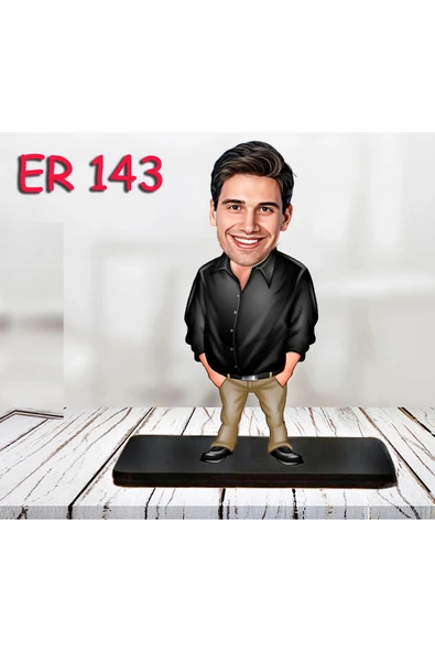 Kişiye Özel Ahşap Biblo - Erkek Karikatür Biblo - Erkek Biblo 8 ürün görseli