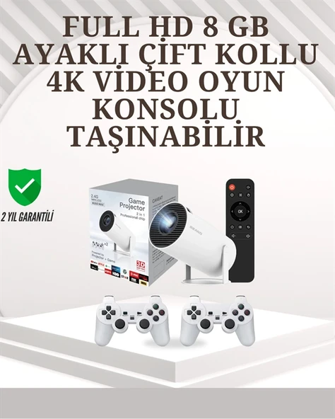 Taşınabilir Çok Fonksiyonlu Projeksiyon – Oyun, Sunum, Netflix ve Eğitim İçin ürün görseli 1