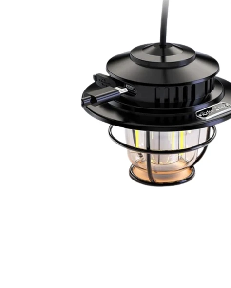 Dış Mekan İçin Şık LED Fener – 4400mAh Pil, IPX4 Su Geçirmez, Asılabilir - Resim 4