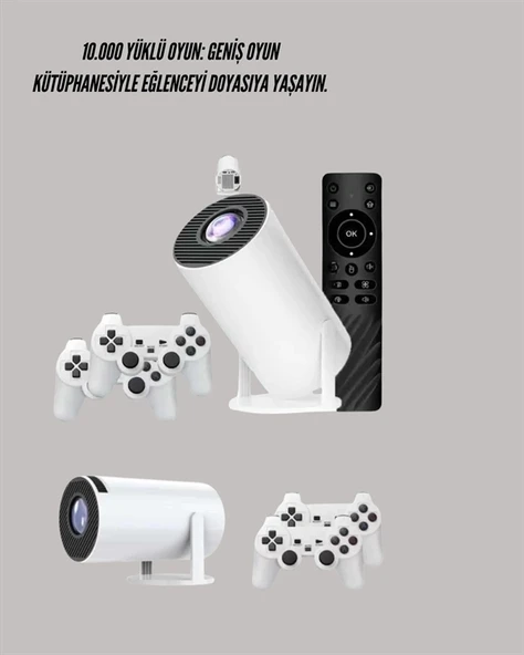 Taşınabilir Çok Fonksiyonlu Projeksiyon – Oyun, Sunum, Netflix ve Eğitim İçin - Resim 3