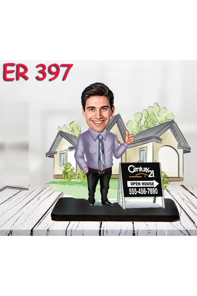 Kişiye Özel Ahşap Biblo - Erkek Meslek Karikatür Biblo 37 ürün görseli