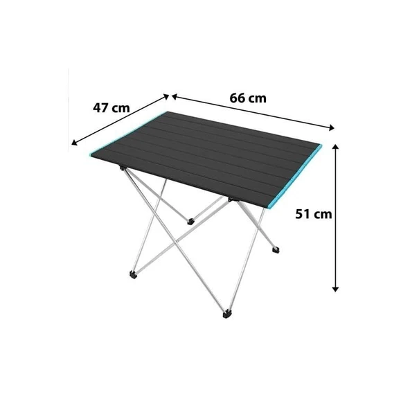 HABITAT KATLANABİLİR ALÜMİNYUM KÜÇÜK BOY KAMP VE PİKNİK MASASI - 5