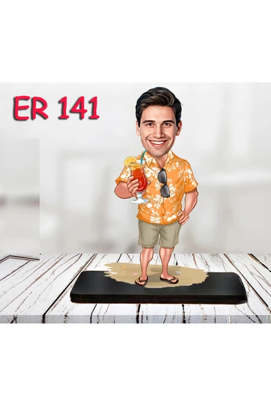 Kişiye Özel Ahşap Biblo - Erkek Karikatür Biblo - Erkek Biblo 6 ürün görseli