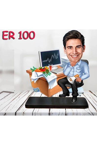 Kişiye Özel Ahşap Biblo - Masa Başı Karikatür Biblo - Erkek Biblo 10 ürün görseli