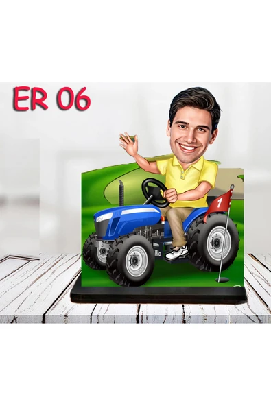 Kişiye Özel Ahşap Biblo - Araç Kullanan Erkek Karikatür Biblo 6 ürün görseli