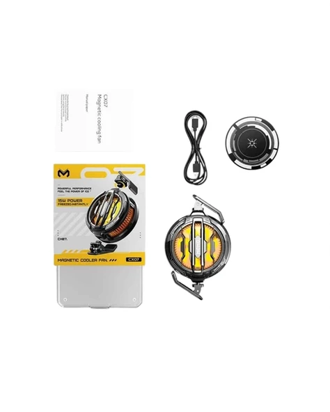 Telefon Soğutucu | LED Işık Efektli | Power Aparatlı | Sessiz ve Taşınabilir Model - Resim 4