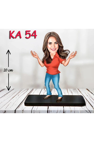 Kişiye Özel Ahşap Biblo - Kadın Karikatür Biblo - Kadın Biblo 15 ürün görseli