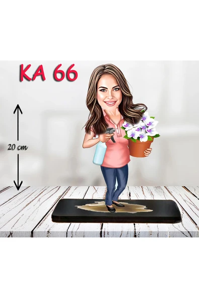 Kişiye Özel Ahşap Biblo - Kadın Karikatür Biblo - Kadın Biblo 16 ürün görseli