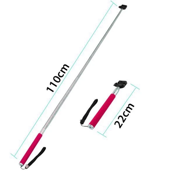 Sanger SG-01 Selfie Çubuğu Monopod Pembe - 3