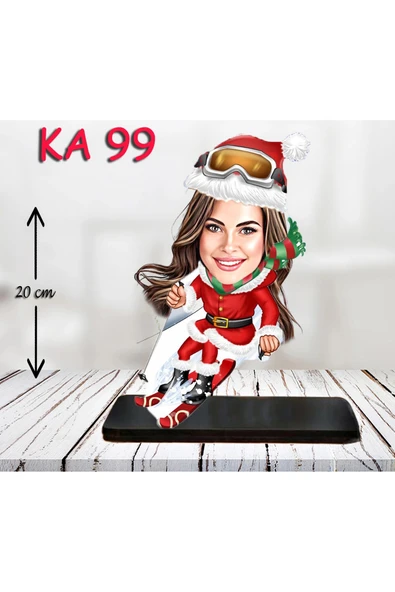 Kişiye Özel Ahşap Biblo - Araç Kullanan Kadın Karikatür Biblo ürün görseli