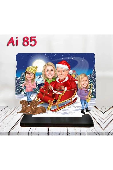 Kişiye Özel Ahşap Biblo - Aile Karikatür Biblo - 4 Kişilik Aile Biblo 38 ürün görseli