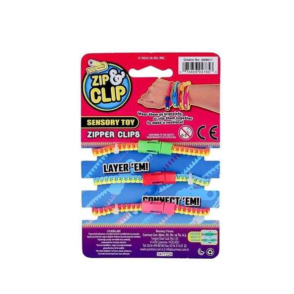 4785 Zıp Clip Zipper Clips 3lü -Sinerjim - Resim 2