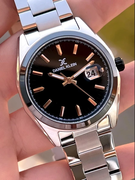 Daniel Klein Klasik Erkek Kol Saati Çelik Kordon 3 ATM Suya Dayanıklı Bileklik Hediyeli VS.BLKT.0606 - Resim 4