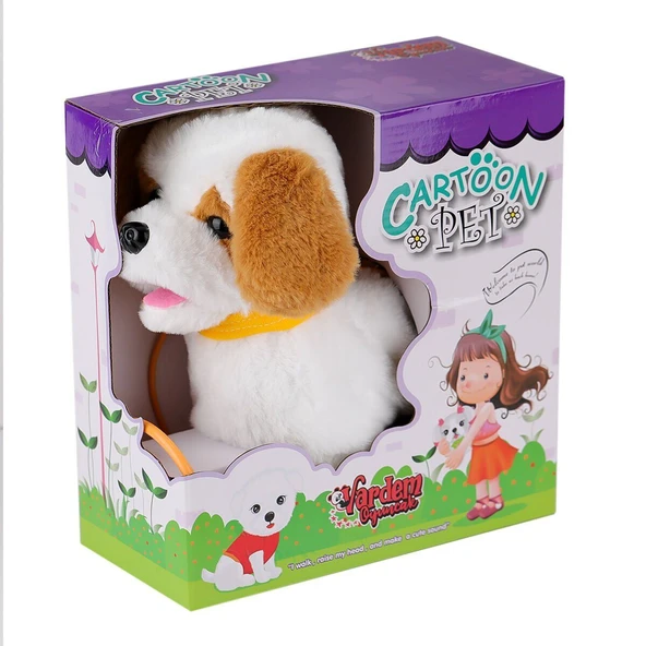 PFT-B019 Yürüyen Tasmalı Peluş Köpek - Resim 3