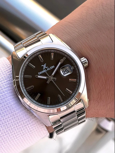 Daniel Klein Klasik Erkek Kol Saati Çelik Kordon 3 ATM Suya Dayanıklı Bileklik Hediyeli VS.BLKT.0604 - Resim 3
