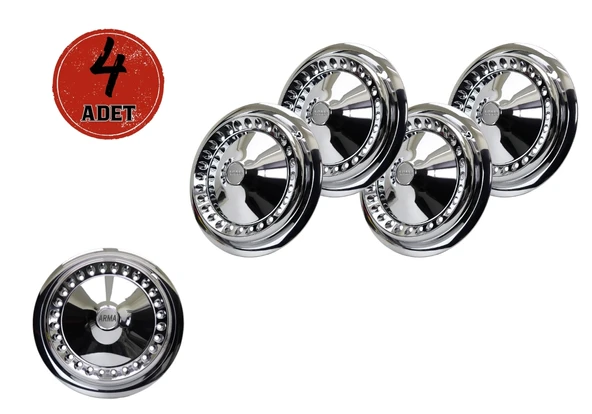 Jant Kapağı Kırılmaz Plymouth 16" ABS Krom Paslanmaz 4'lü (TAKIM OLARAK) ürün görseli