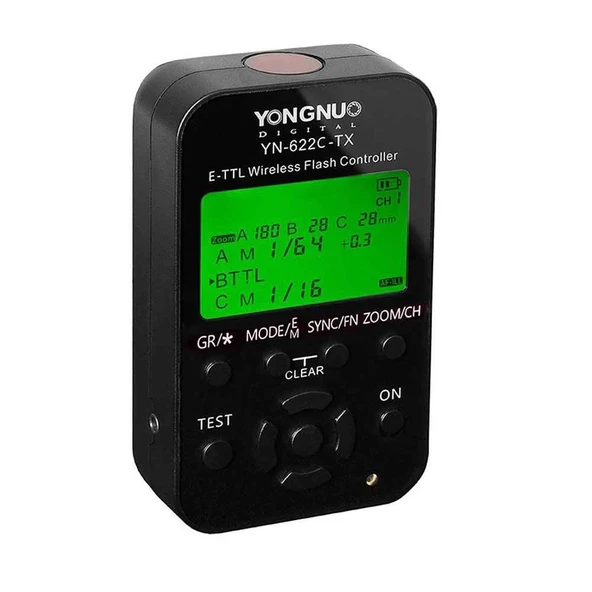 Yongnuo YN-622C Modeli İçin  TX E-TTL Ekranlı Tetikleyici Canon Uyumlu (Tekli) ürün görseli