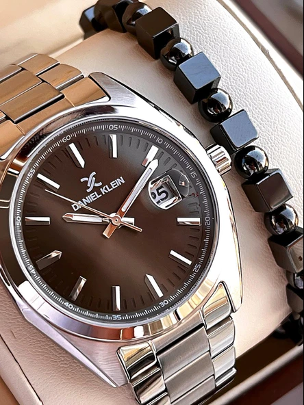 Daniel Klein Klasik Erkek Kol Saati Çelik Kordon 3 ATM Suya Dayanıklı Bileklik Hediyeli VS.BLKT.0604 ürün görseli
