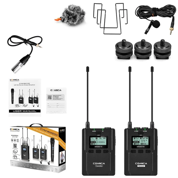 Comica CVM-WM200C Tekli Yaka Mikrofonu - Resim 5