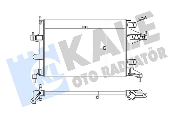 RADYATÖR CORSA C-COMBO-TIGRA 1.0-1.2-1.2 16V-1.4-1.4 16V AC KLİMASIZ MEK 539x378x24 1300236-9201 955-25555161-24445162 95513834-1300334-1300250-93173379 ürün görseli