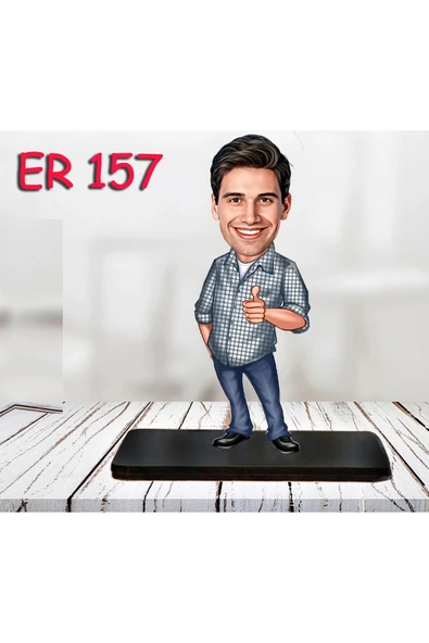 Kişiye Özel Ahşap Biblo - Erkek Karikatür Biblo - Erkek Biblo 22 ürün görseli