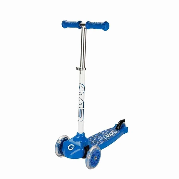 Evo Işıklı 3 Tekerlekli Mavi Scooter - Resim 2