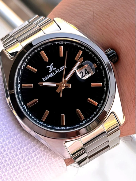 Daniel Klein Klasik Erkek Kol Saati Çelik Kordon 3 ATM Suya Dayanıklı Bileklik Hediyeli VS.BLKT.0606 - Resim 2