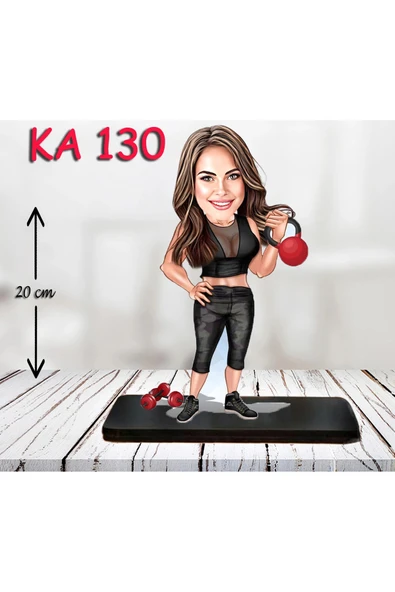 Kişiye Özel Ahşap Biblo - Sporcu Kadın Karikatür Biblo - Sporcu Biblo 9 ürün görseli