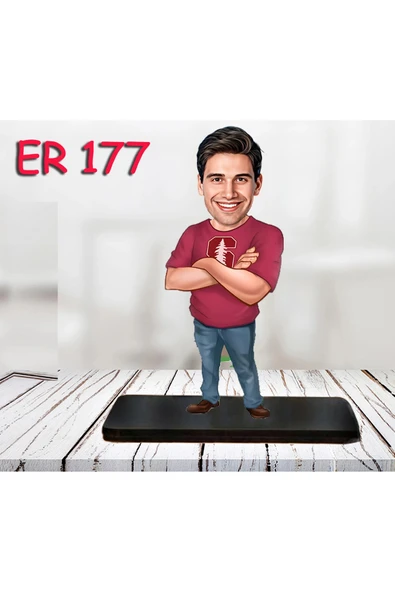 Kişiye Özel Ahşap Biblo - Erkek Karikatür Biblo - Erkek Biblo 42 ürün görseli