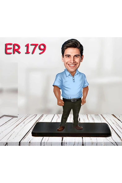 Kişiye Özel Ahşap Biblo - Erkek Karikatür Biblo - Erkek Biblo 44 ürün görseli