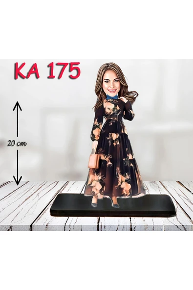 Kişiye Özel Ahşap Biblo - Kadın Karikatür Biblo - Kadın Biblo 38 ürün görseli