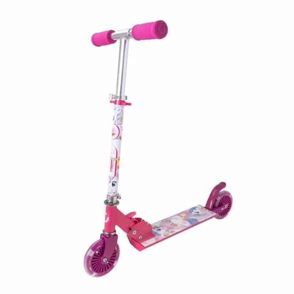 Evo 2 Tekerlekli Katlanabilir Unicorn Inline Işıklı Scooter - 5