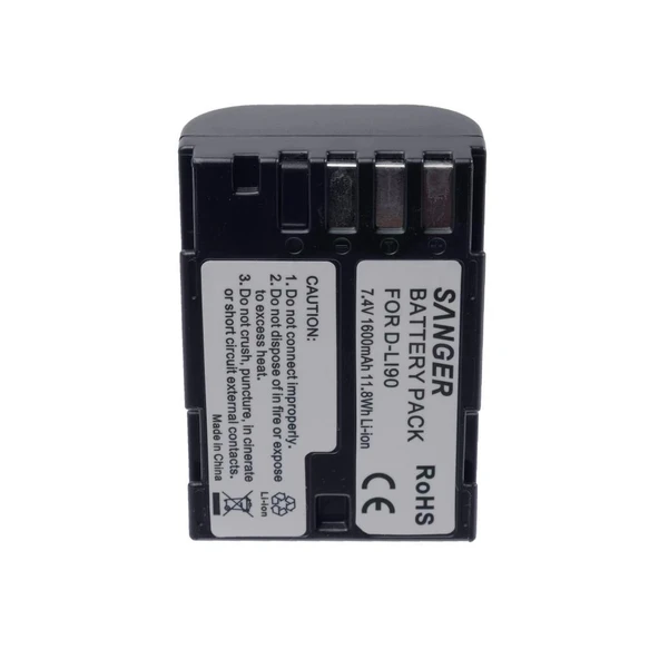 Sanger D-LI90 Pentax Fotoğraf Makinesi Batarya - Resim 4