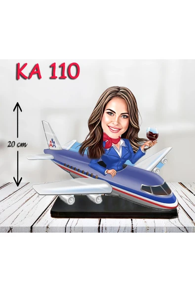 Kişiye Özel Ahşap Biblo - Araç Kullanan Kadın Karikatür Biblo 2 ürün görseli