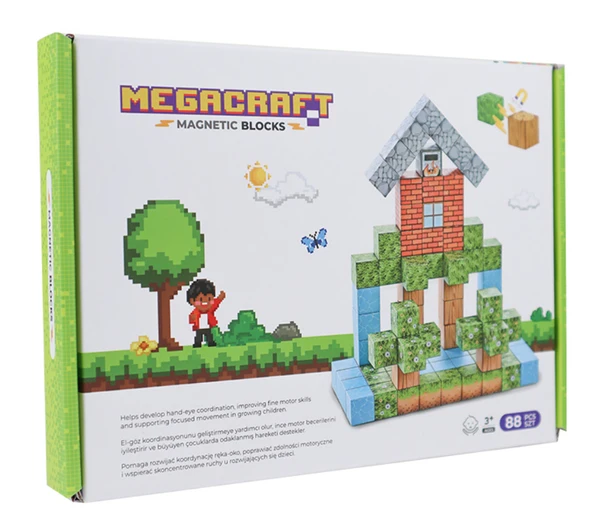 Megacraft Orman ve Ev Temalı Mıknatıslı Bloklar 88 Parça - Resim 2