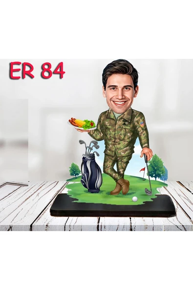 Kişiye Özel Ahşap Biblo - Erkek Asker Karikatür Biblo 9 ürün görseli